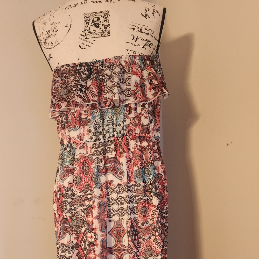 Dress bohemian under arm strapless